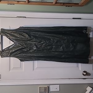 Faux leather olive green dress size 20w